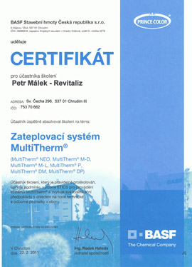 Certifikáty Revitaliz