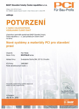 Certifikáty Revitaliz